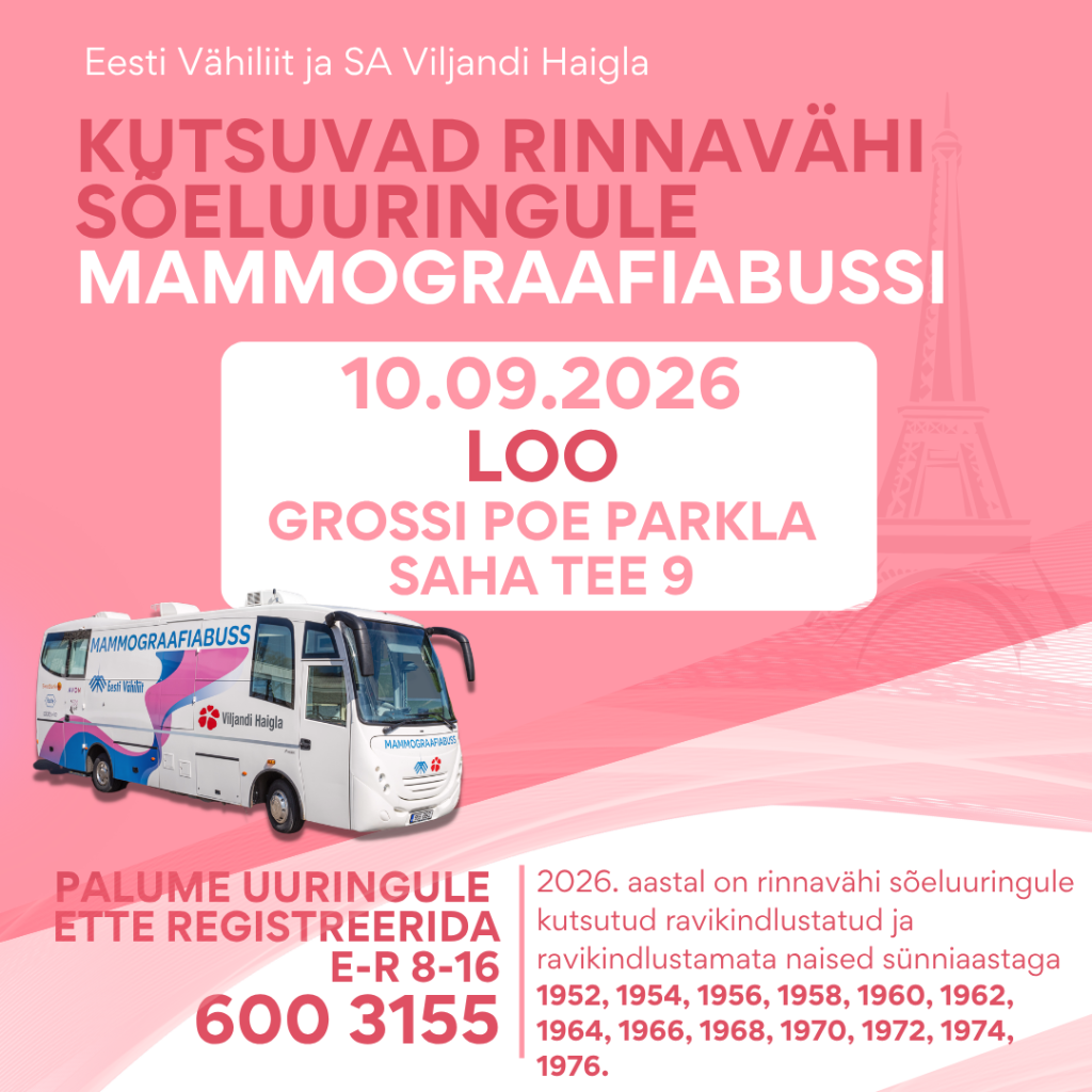 Mammograafiabuss Lool 10. septembril 2026
